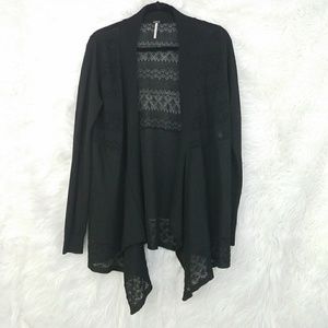 Poof Black Cardigan Size L